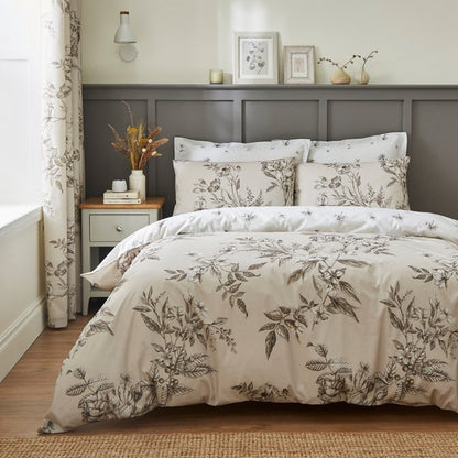 Bridget Etched Floral Blackout Eyelet Curtains
