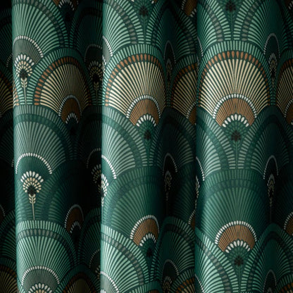 Pierre Fan Emerald Blackout Eyelet Curtains