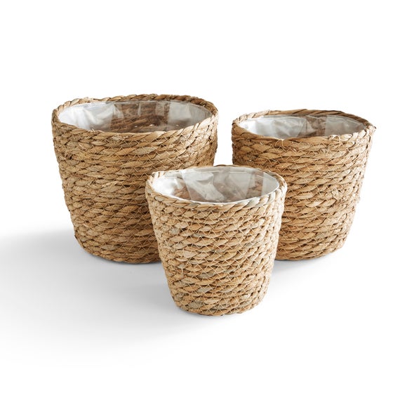 Set of 3 Woven Plant Pots