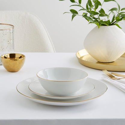Gold Band 12 Piece Dinner Set