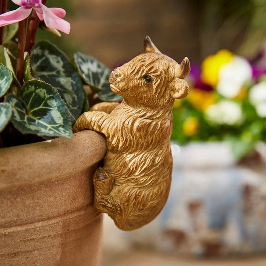 Highland Cow Resin Pot Hanger