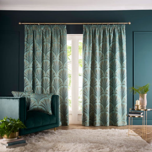 Nouveau Fan Pencil Pleat Curtains