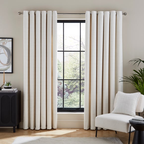 Cashton Chenille Heavyweight Eyelet Curtains
