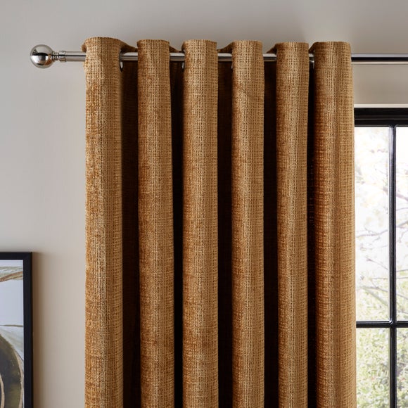 Cashton Chenille Heavyweight Eyelet Curtains