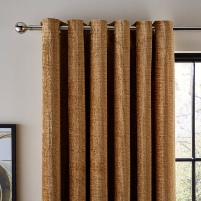 Cashton Chenille Heavyweight Eyelet Curtains