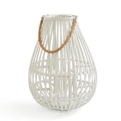Oceanscape Woven White Bamboo Lantern