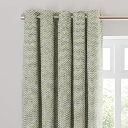 Frankie Herringbone Blackout Eyelet Curtains