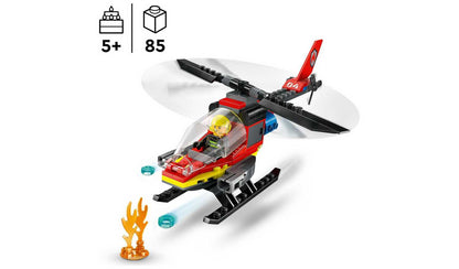 LEGO City Fire Rescue Helicopter Toy Vehicle Set 60411