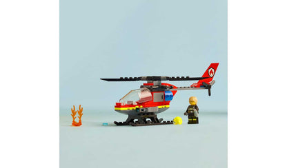 LEGO City Fire Rescue Helicopter Toy Vehicle Set 60411