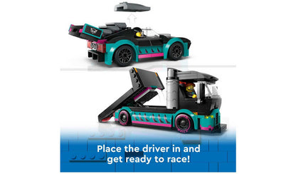 LEGO City Race Car and Car Carrier Truck Building Toys 60406