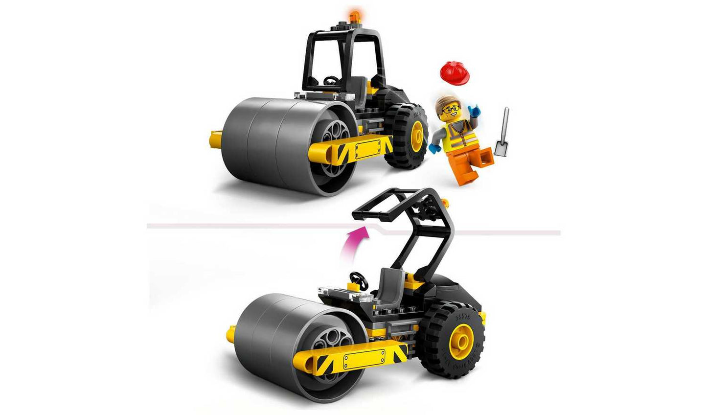 LEGO City Construction Steamroller Vehicle Toy Playset 60401