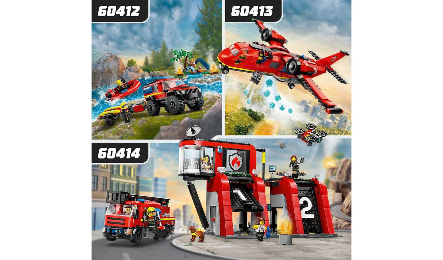 LEGO City 4x4 Fire Engine with Rescue Boat Toys 60412