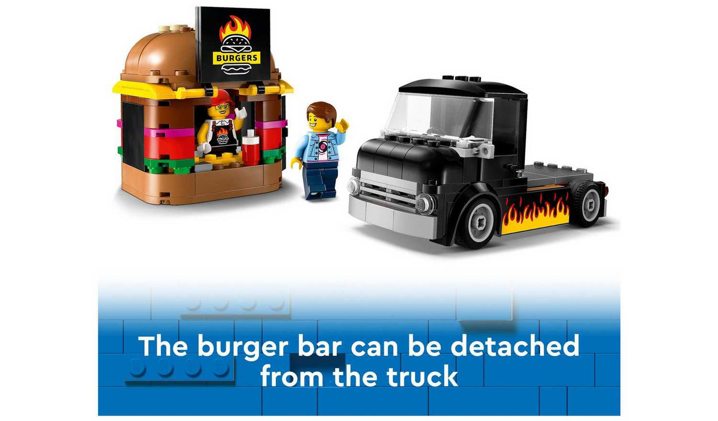 LEGO City Burger Van Food Truck Vehicle Toy Set 60404