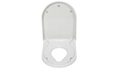 Croydex Hillier D Shaped Family 2-in-1 Toilet Seat - White