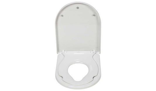 Croydex Hillier D Shaped Family 2-in-1 Toilet Seat - White