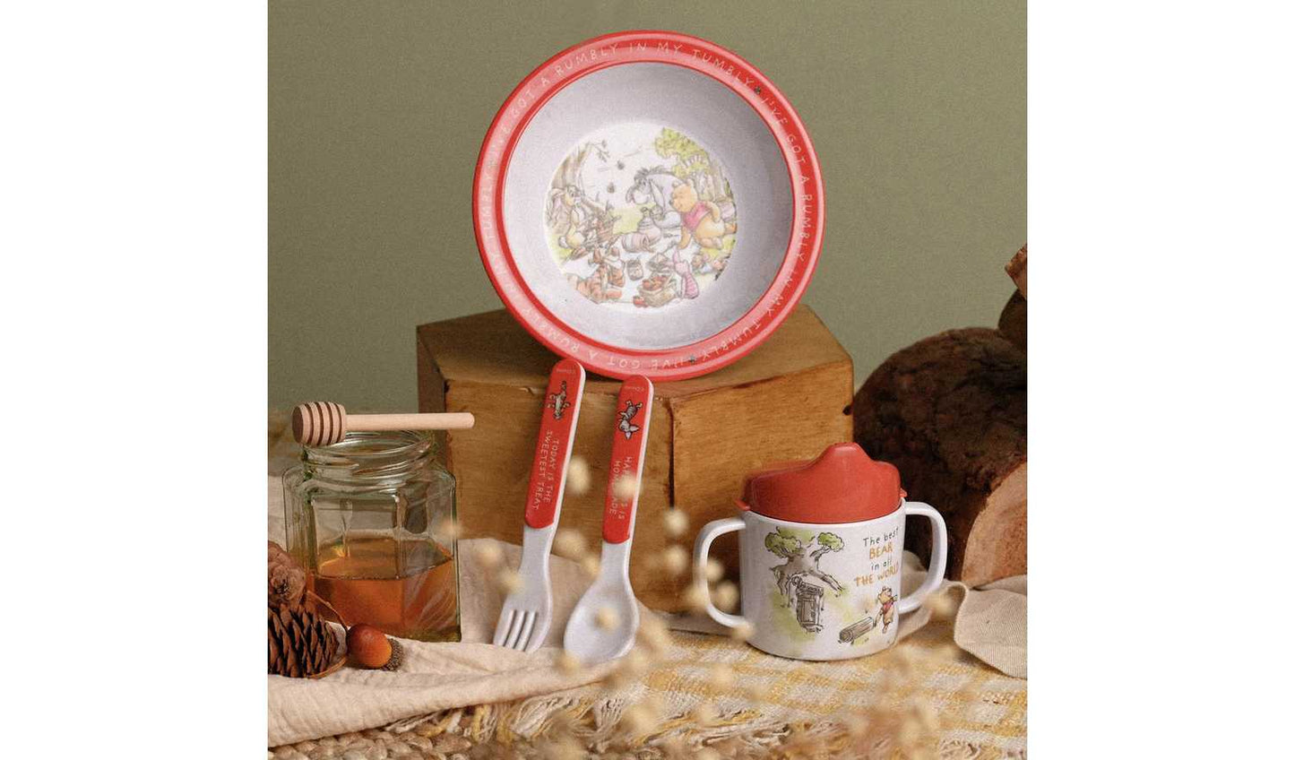 Disney Winnie The Pooh Kids Plastic Dinner Set