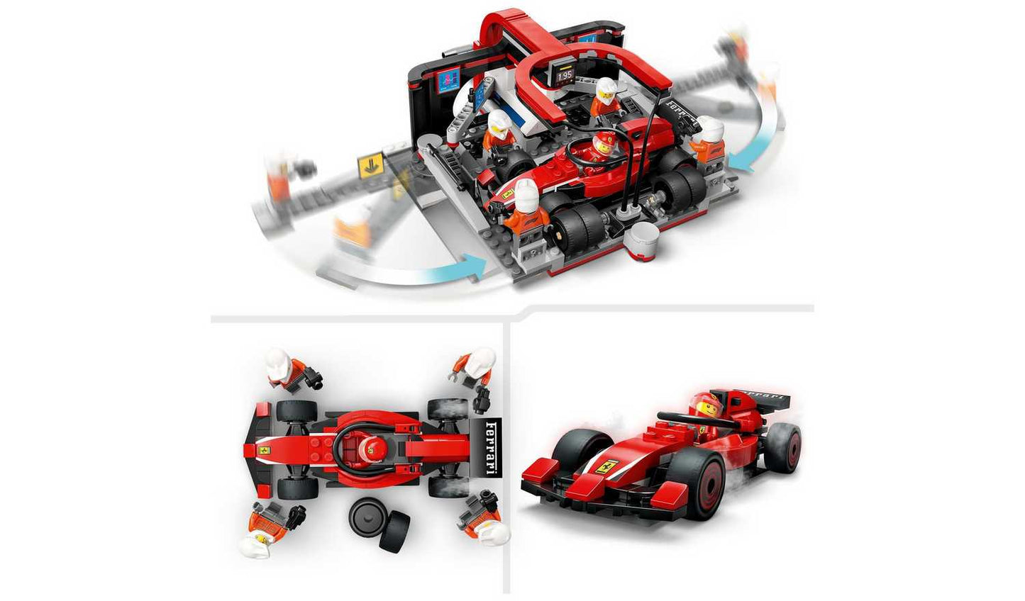 LEGO City F1 Pit Stop & Pit Crew with Ferrari Car Toy 60443