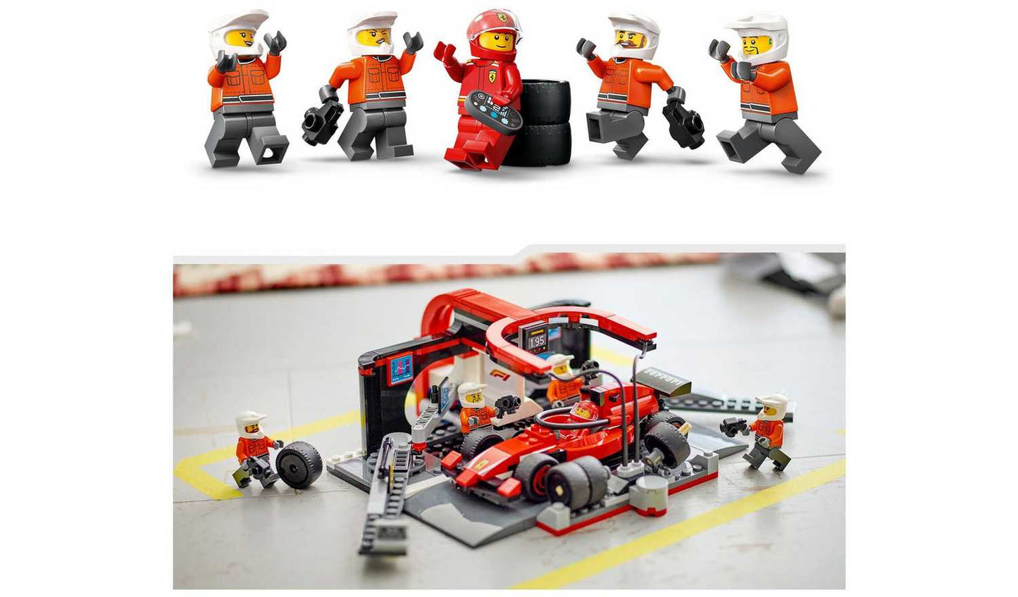 LEGO City F1 Pit Stop & Pit Crew with Ferrari Car Toy 60443