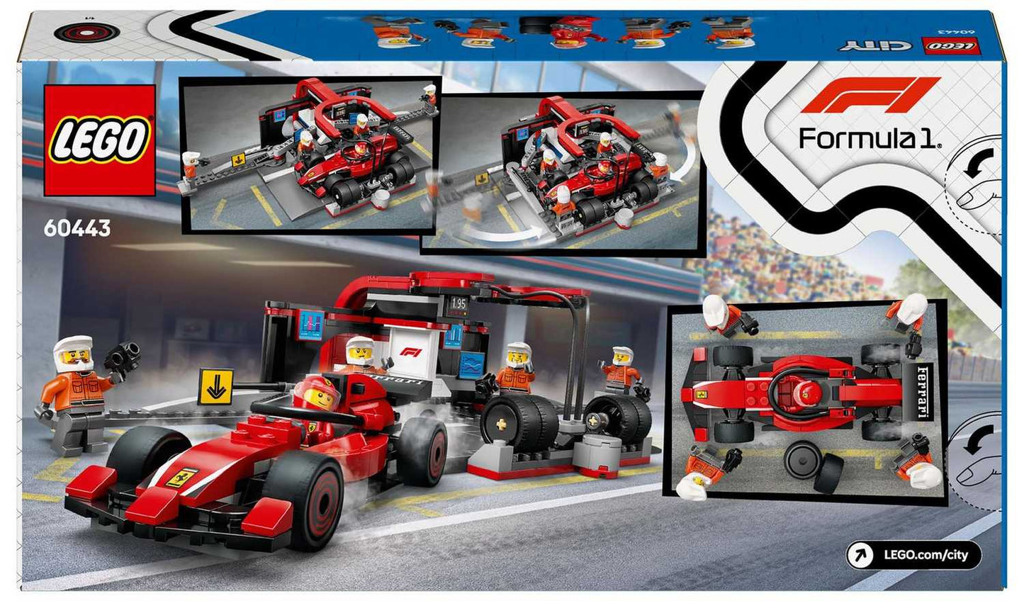 LEGO City F1 Pit Stop & Pit Crew with Ferrari Car Toy 60443