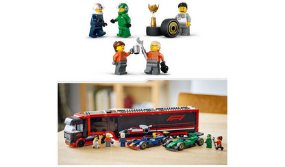 LEGO City F1 Truck with RB20 & AMR24 F1 Cars Playset 60445