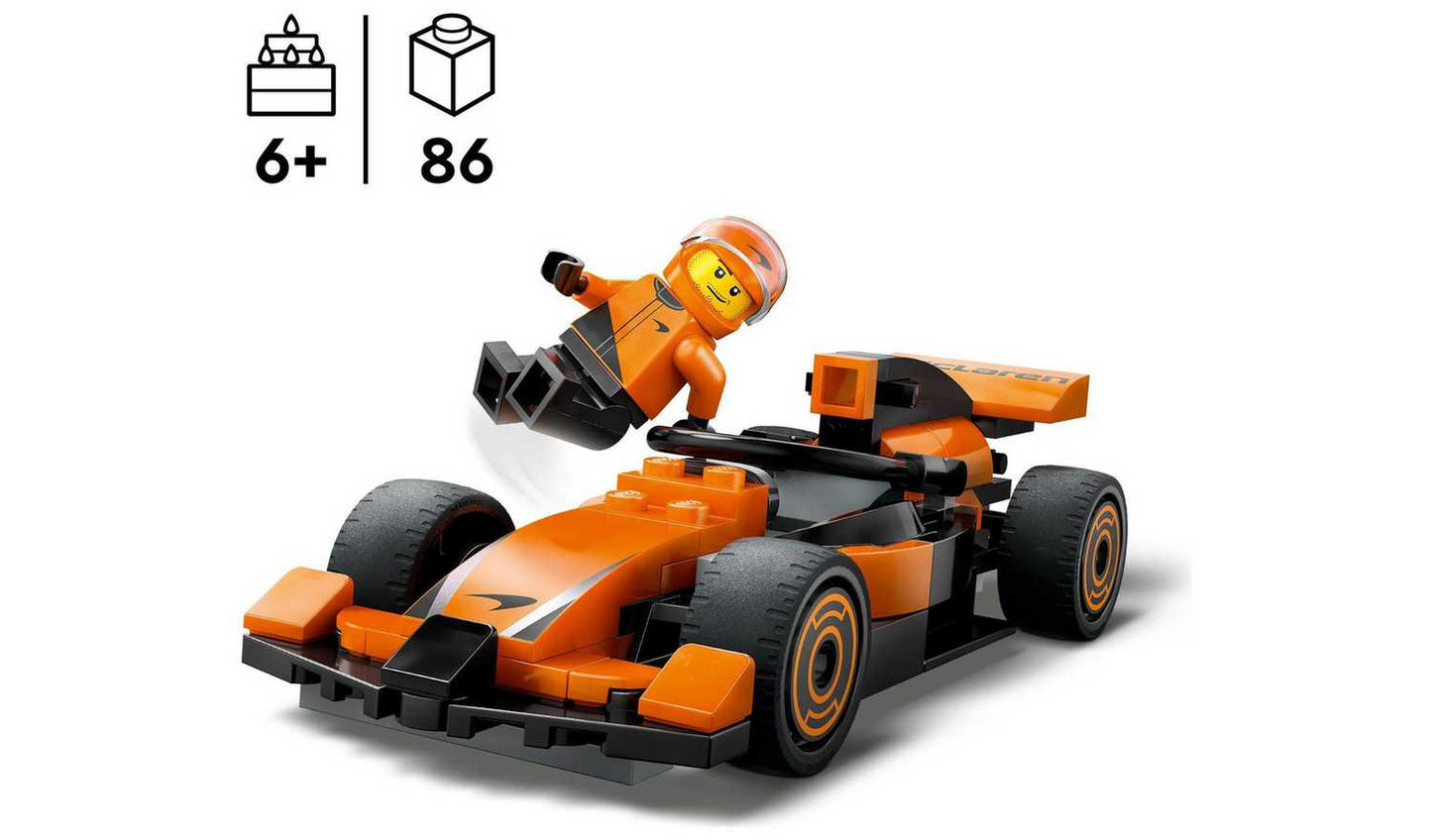 LEGO City F1 Driver with McLaren Race Car Toy Playset 60442