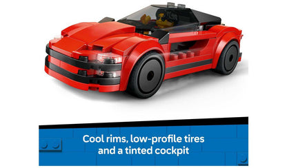 LEGO City Red Sports Car, Toy Supercar Vehicle Set 60448