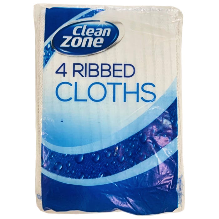 Cleanzone Ribbed Dishcloths (Pack of 4)