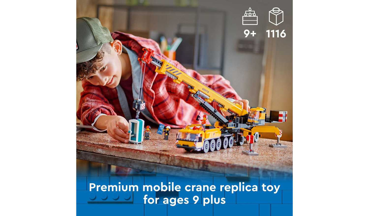 LEGO City Yellow Mobile Construction Crane Toy Set 60409