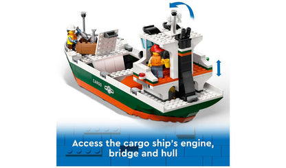LEGO City Seaside Harbour with Cargo Ship Building Toy 60422