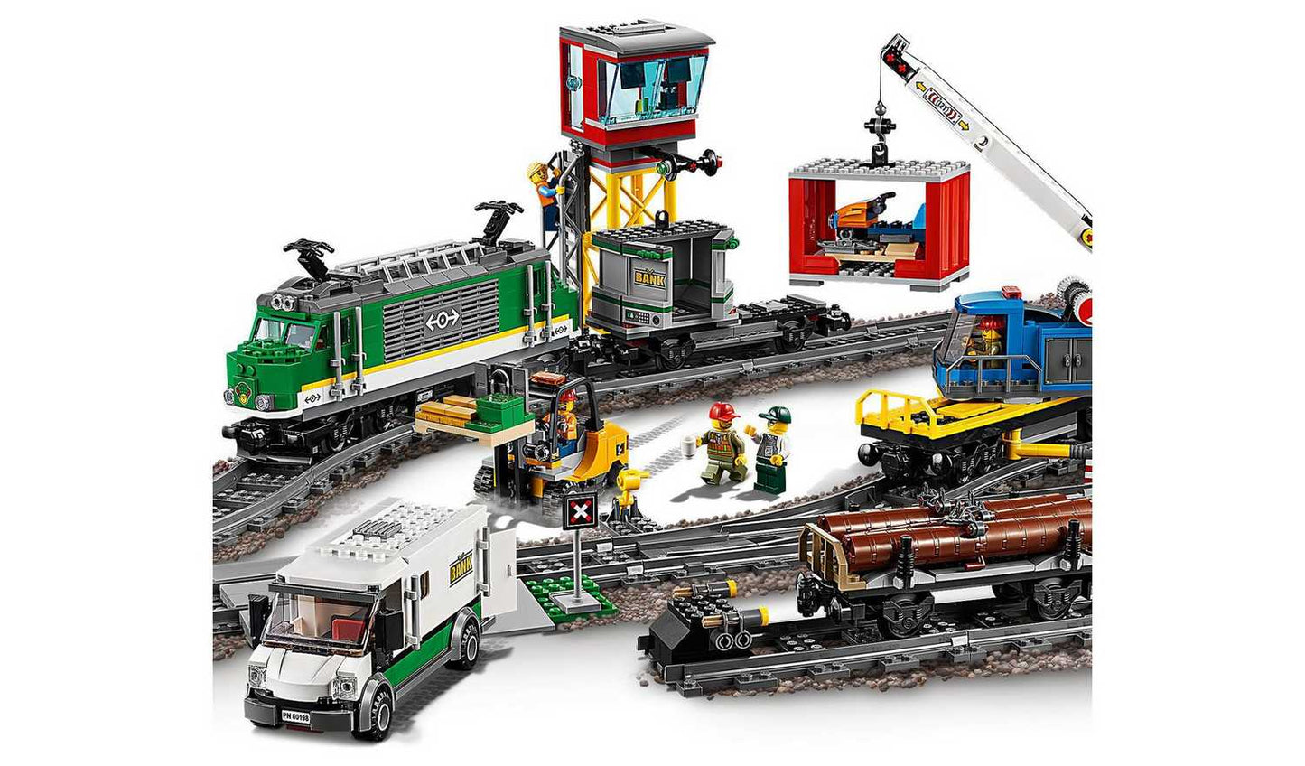 LEGO City Cargo Train RC Battery Powered Toy Track Set 60198