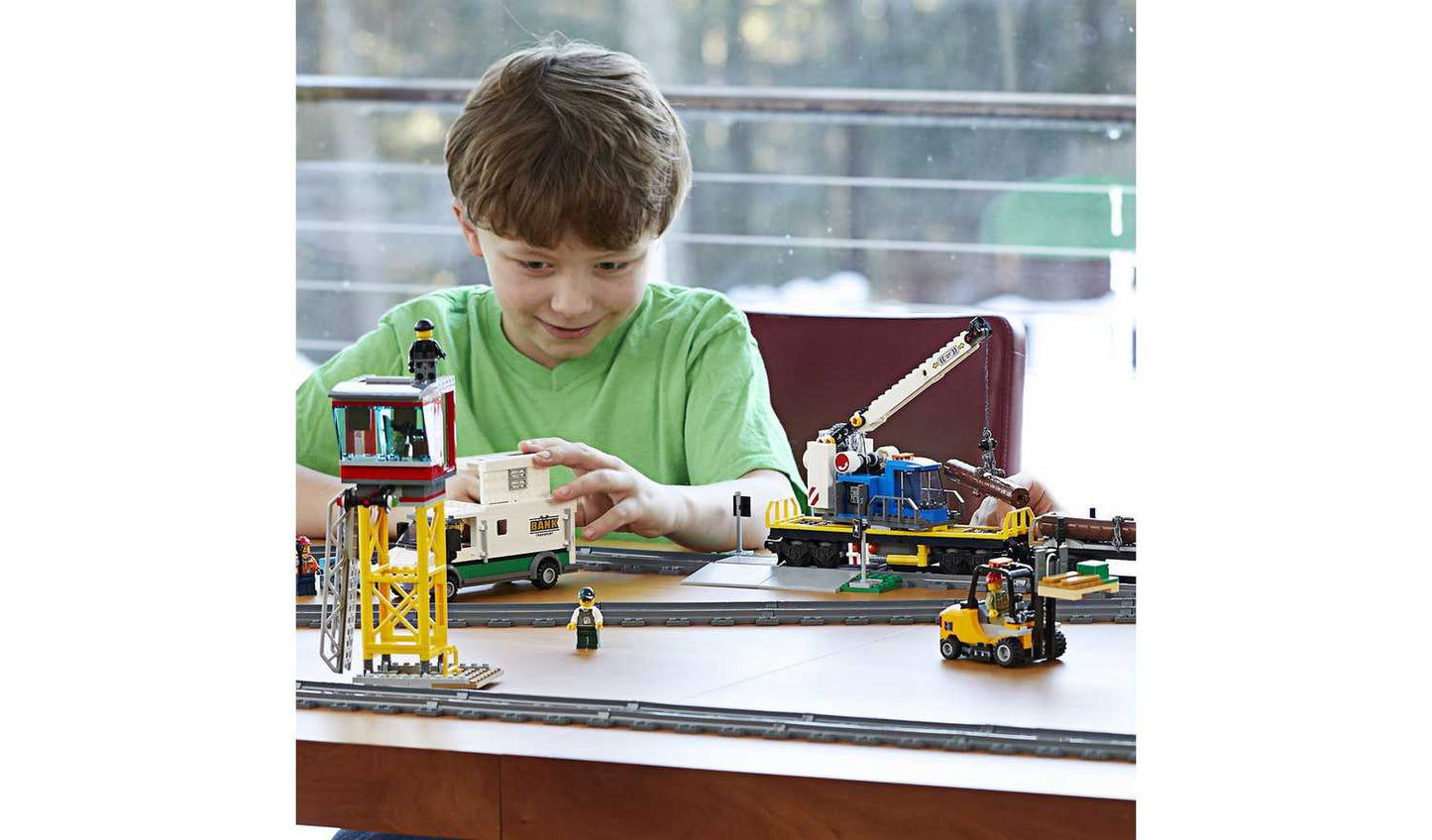 LEGO City Cargo Train RC Battery Powered Toy Track Set 60198