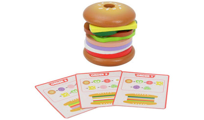 Chad Valley Wooden Burger Stack Game