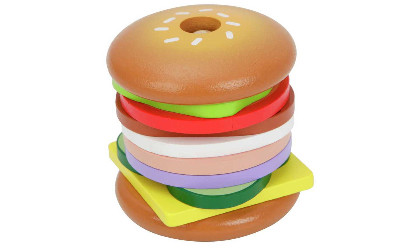 Chad Valley Wooden Burger Stack Game