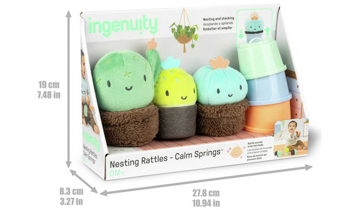 Ingenuity Calm Springs Nesting Rattles
