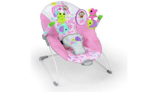 Bright Starts Pink Paradise Vibrating Bouncer