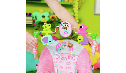 Bright Starts Pink Paradise Vibrating Bouncer
