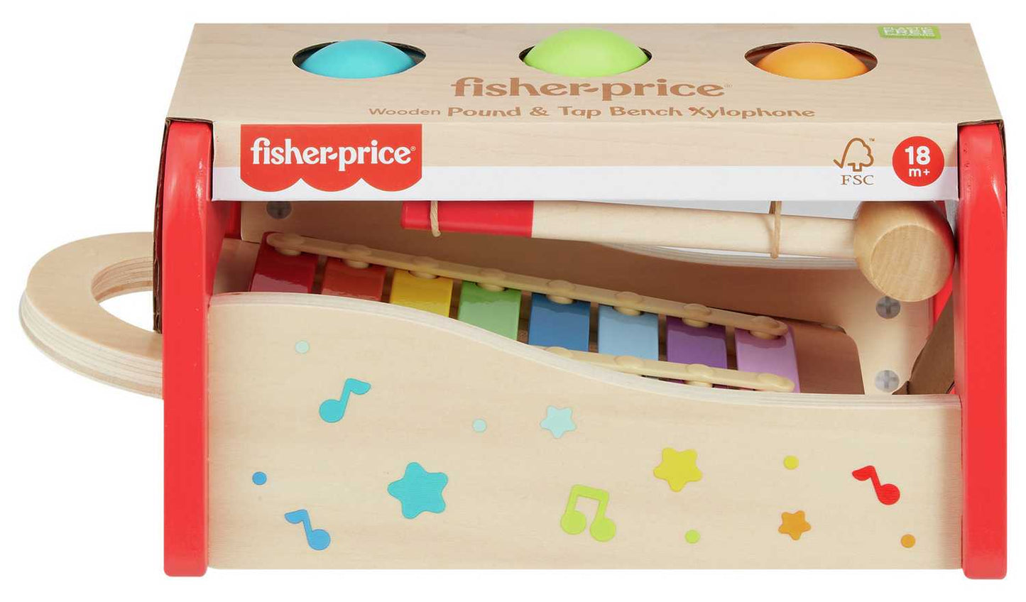 Fisher-Price wooden Pound & Tap Bench & Xylophone music toy