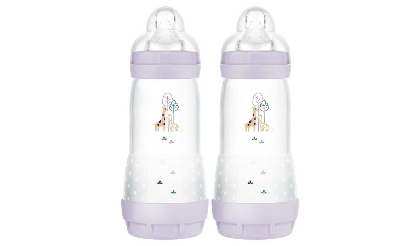 Mam Anti- Colic 320 ML Bottles 2 Pack - Pink