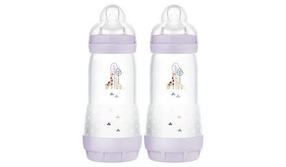 Mam Anti- Colic 320 ML Bottles 2 Pack - Pink