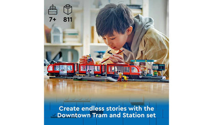 LEGO City Downtown Tram and Station Toy Set 60423