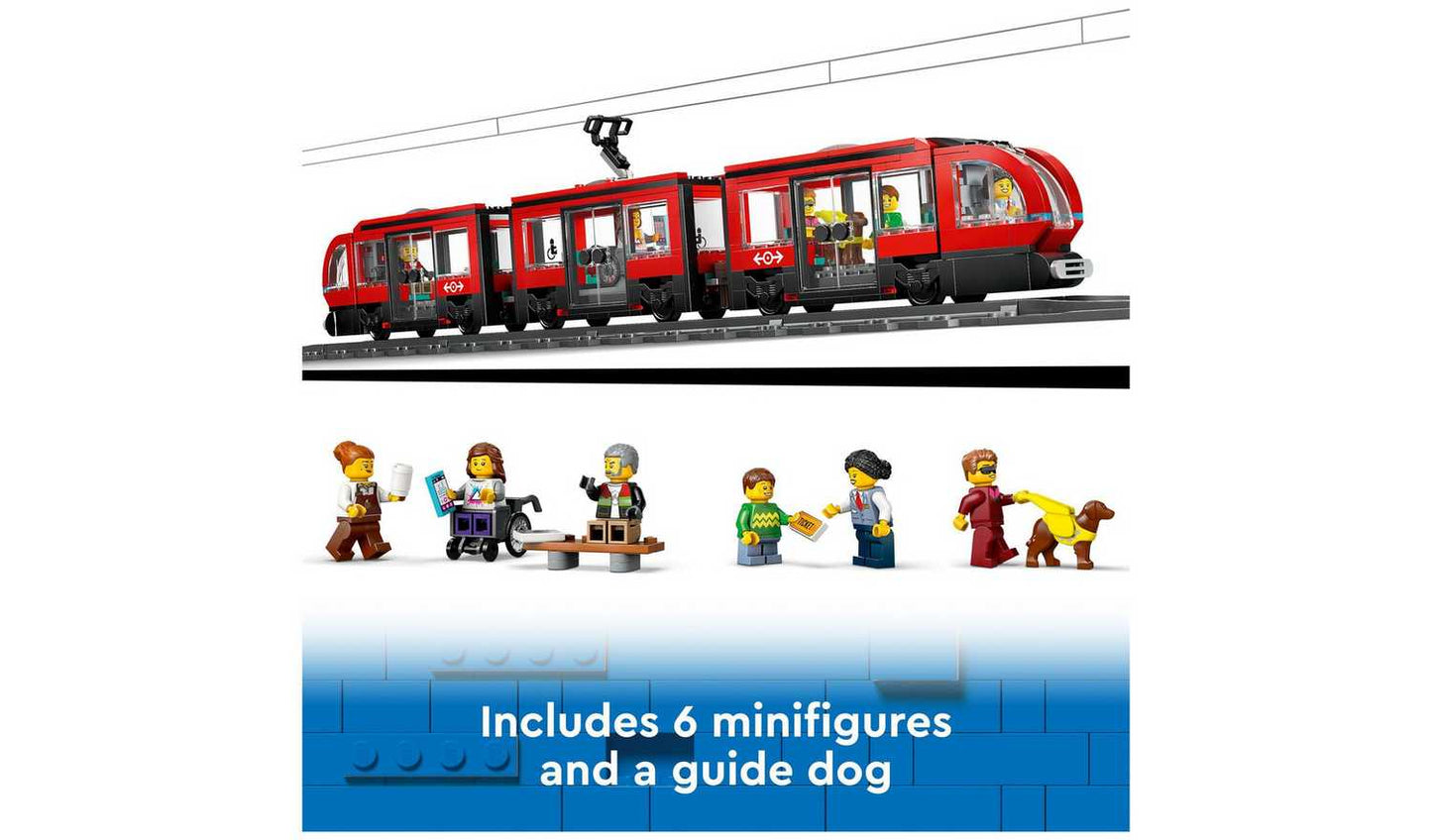 LEGO City Downtown Tram and Station Toy Set 60423
