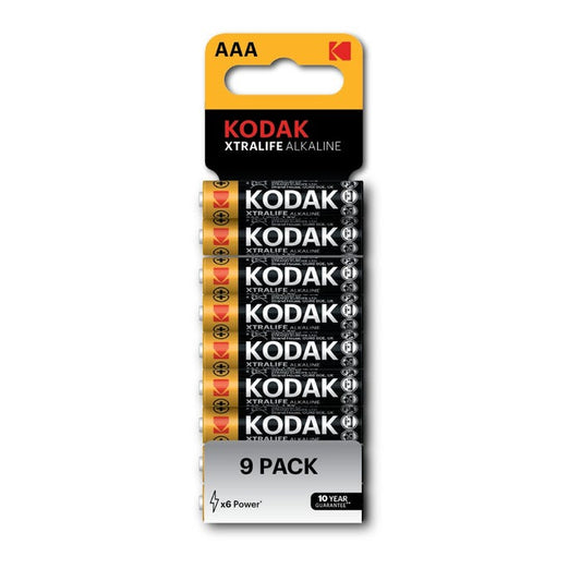 Kodak Xtralife Alkaline Battery AAA (Pack of 9)