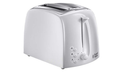 Russell Hobbs Textures 2 Slice White Plastic Toaster 21640