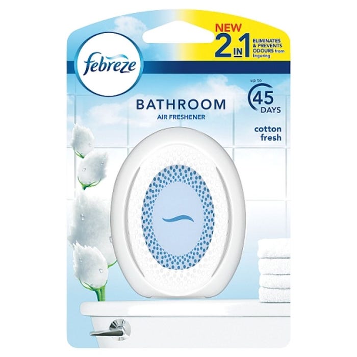 Febreze Bathroom, Continuous Air Freshener Cotton Fresh, 7.5ML