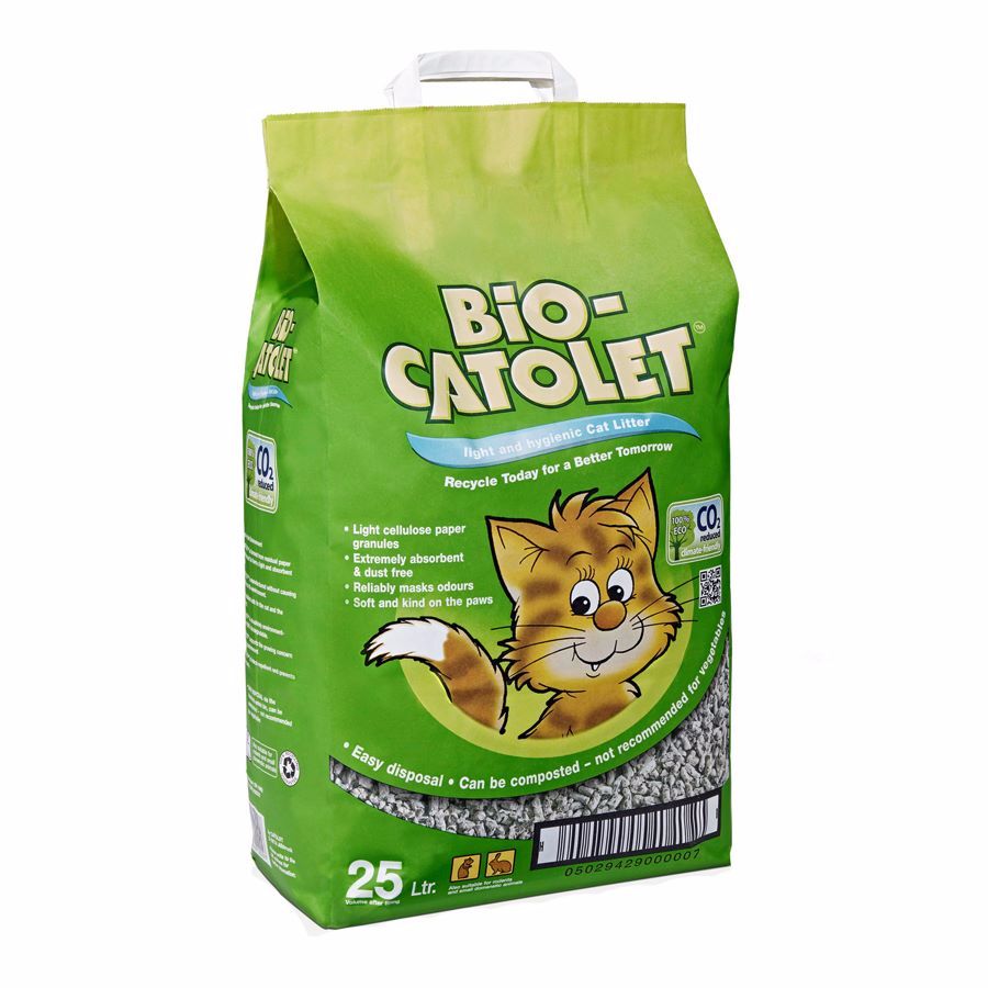 Bio-Catolet Recycled Paper Pellet Non Clumping Cat Litter 25L