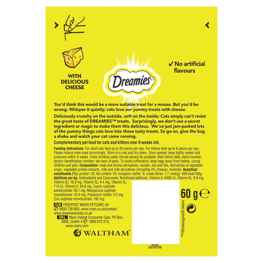 Dreamies Cat Treat Biscuits with Cheese 60g