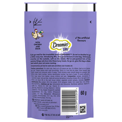 Dreamies Mix Cat Treat Biscuits with Chicken & Duck 60g