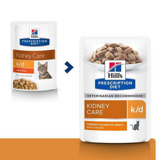 Hill's Prescription Diet k/d Kidney Care Wet Cat Food with Chicken 12x85g