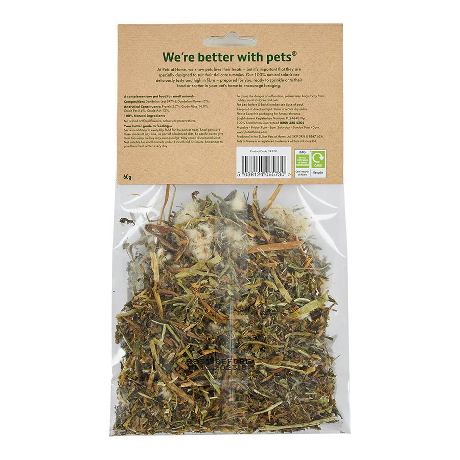 Pets at Home Small Animal Dandelion Salad Treats 60g