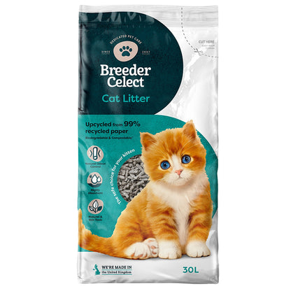 Breeder Celect Recycled Paper Pellet Cat Litter